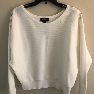 Express Woman’s Ribbed White Sweater